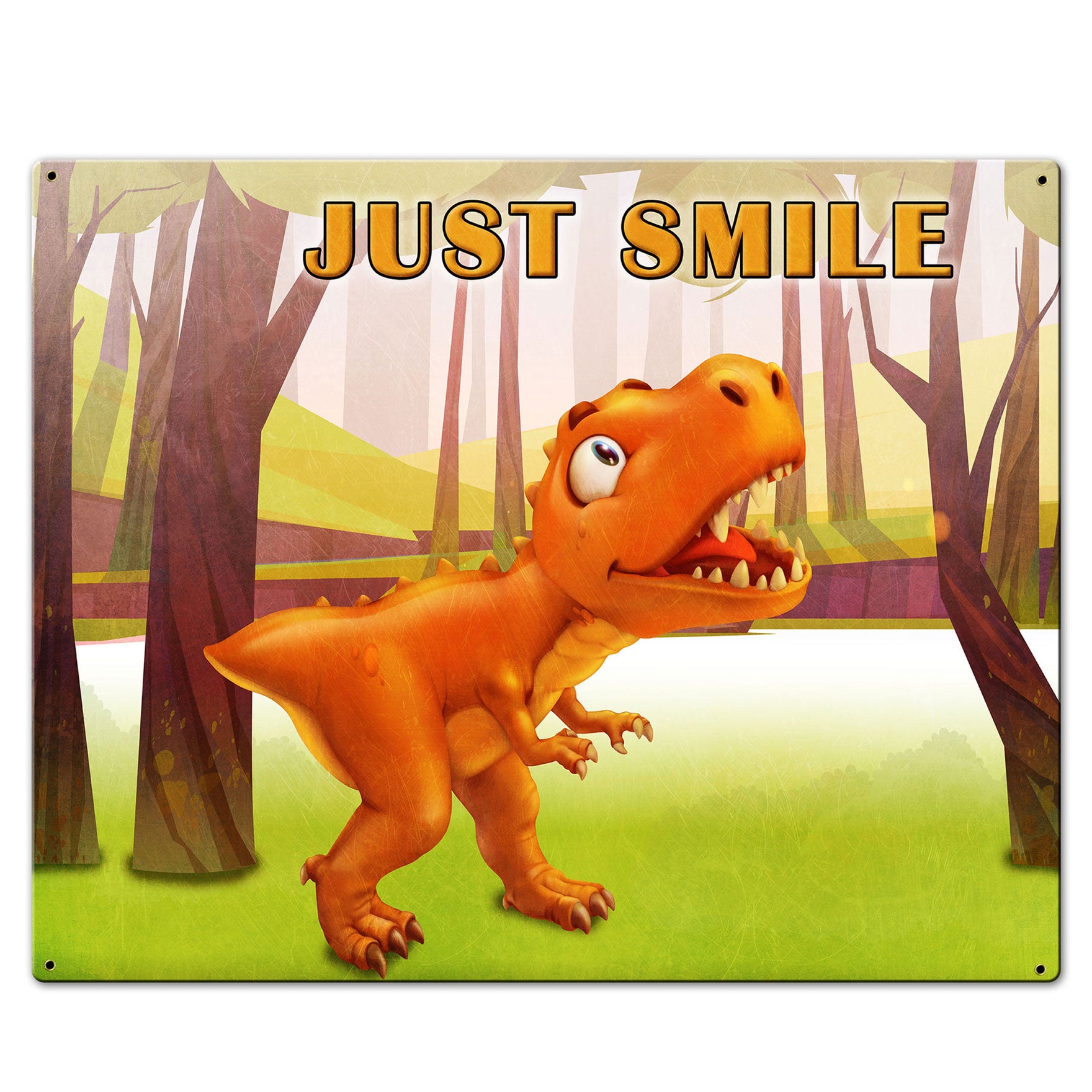 Just Smile Dinosaur 30 x 24 Custom Shape