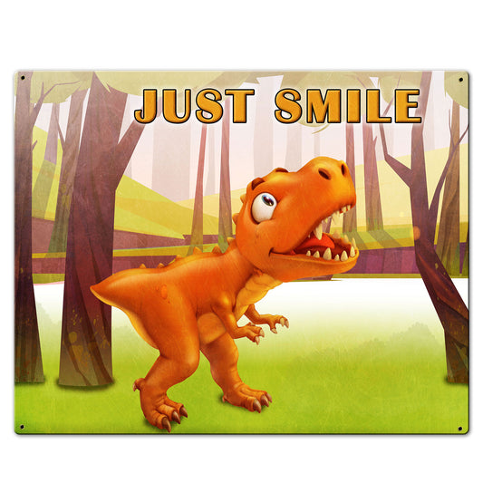 Just Smile Dinosaur 30 x 24 Custom Shape