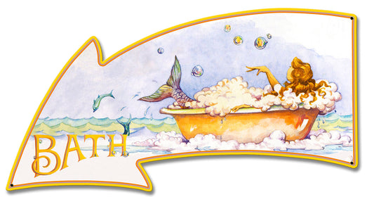 Mermaid Bath Vintage Sign