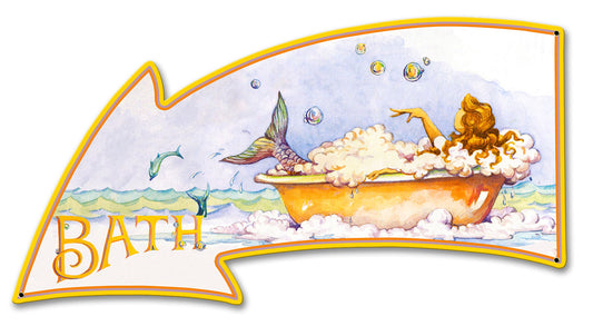 Mermaid Bath Vintage Sign