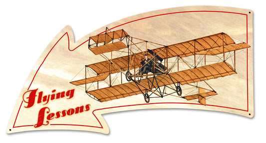 Flying Lessons Arrow Vintage Sign
