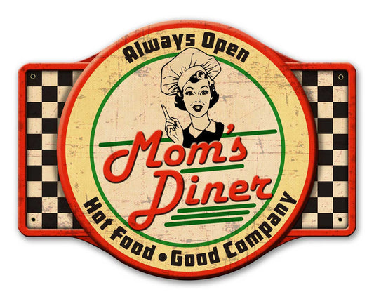 Mom's Diner Vintage Sign