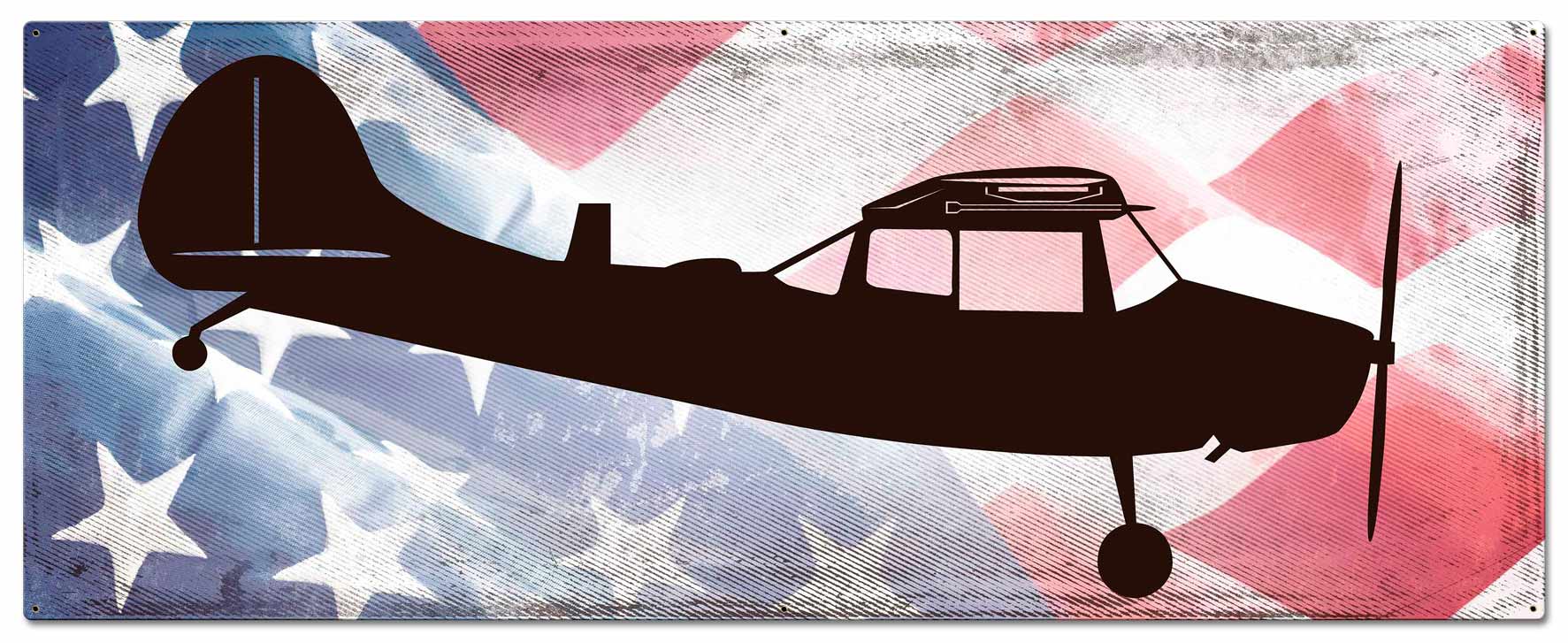 Planes O-1E American Flag