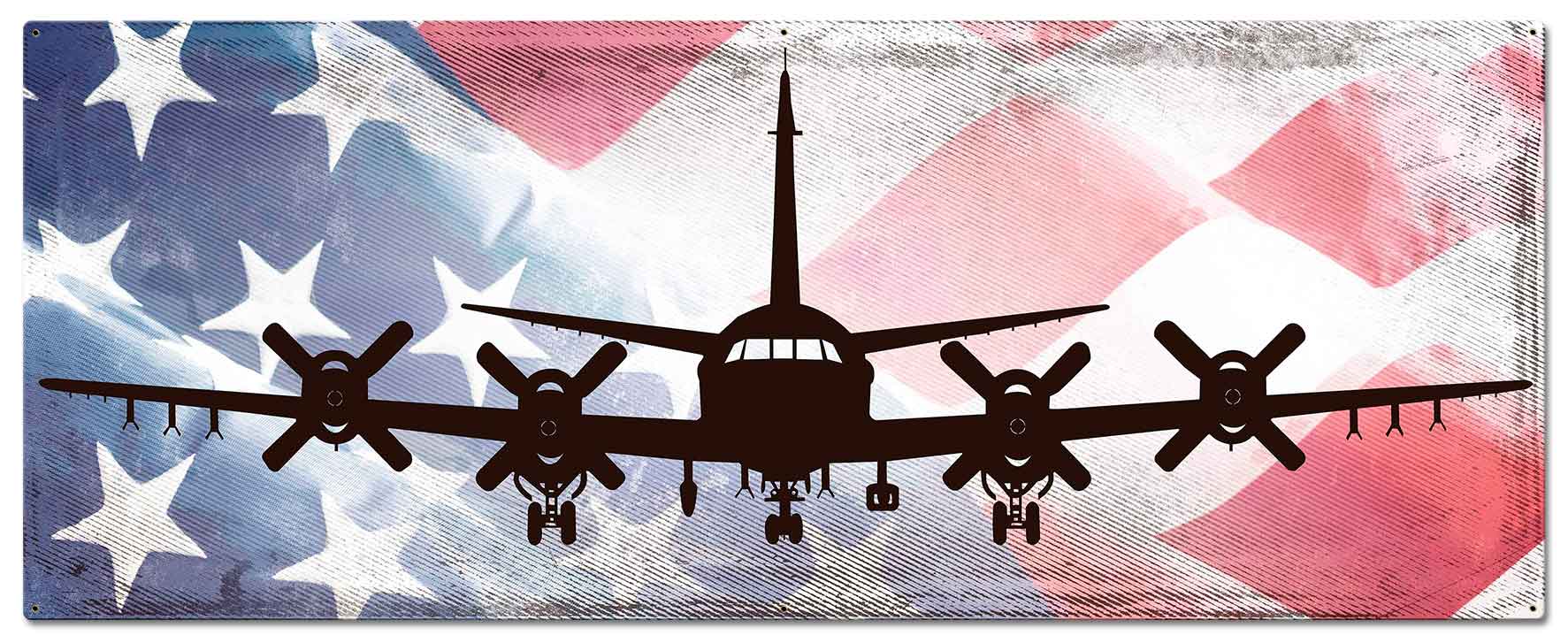 Planes P3 Orion American Flag