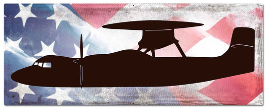 Planes E-2 Hawkeye American Flag