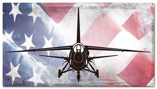 Planes F-8J Crusader American Flag
