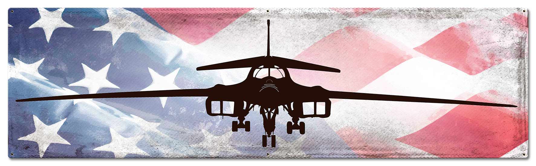Planes B1B Bomber American Flag
