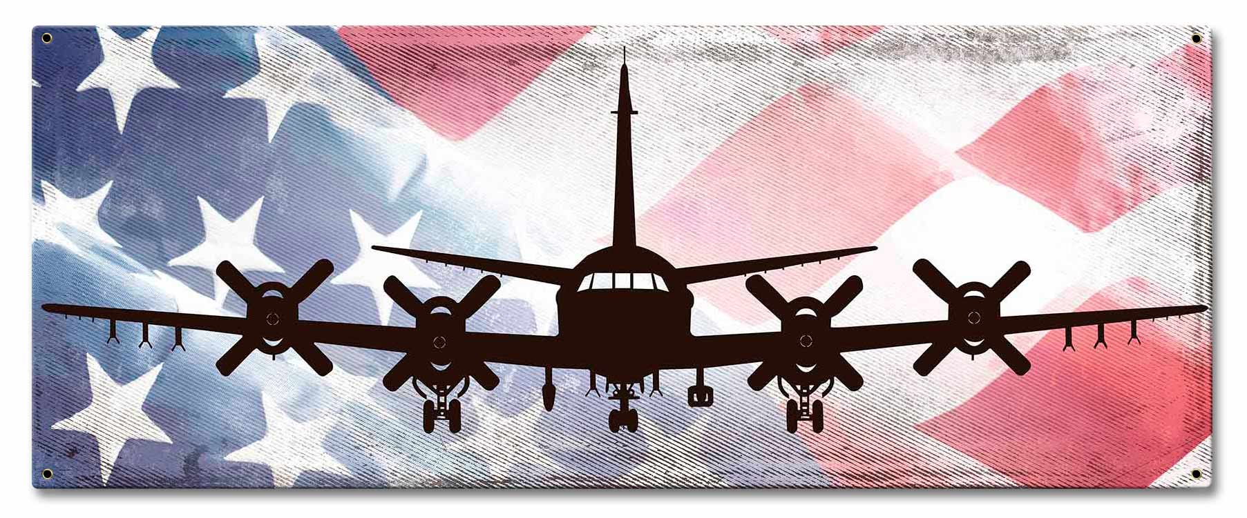 Planes P3 Orion American Flag