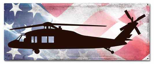 H-60 Helicopter American Flag
