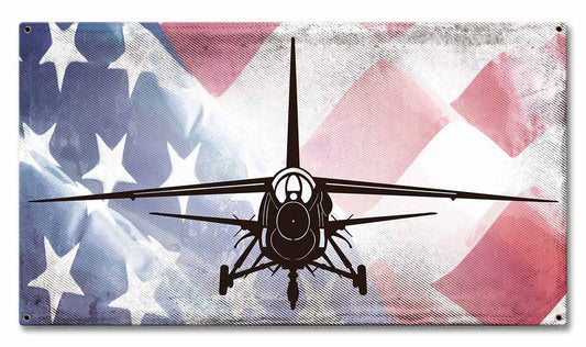 Planes F-8J Crusader American Flag