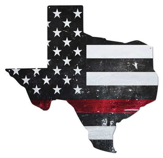 Texas Thin Red Line American Flag