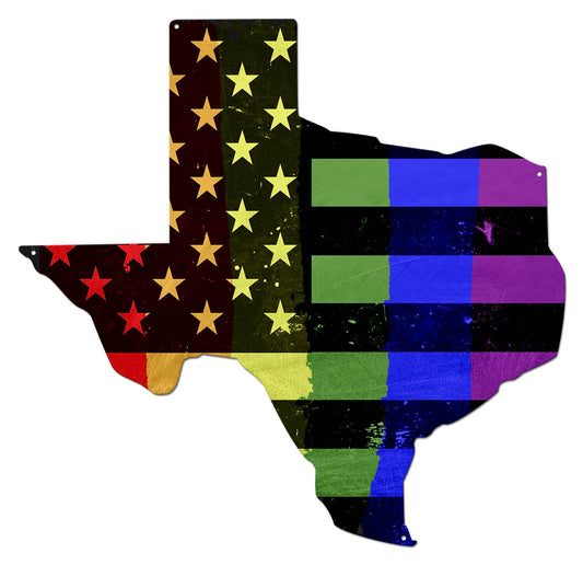 Texas Rainbow American Flag