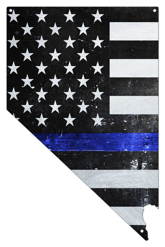 Nevada Thin Blue Line American Flag