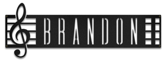 Music Staff Cutout  - Personalized