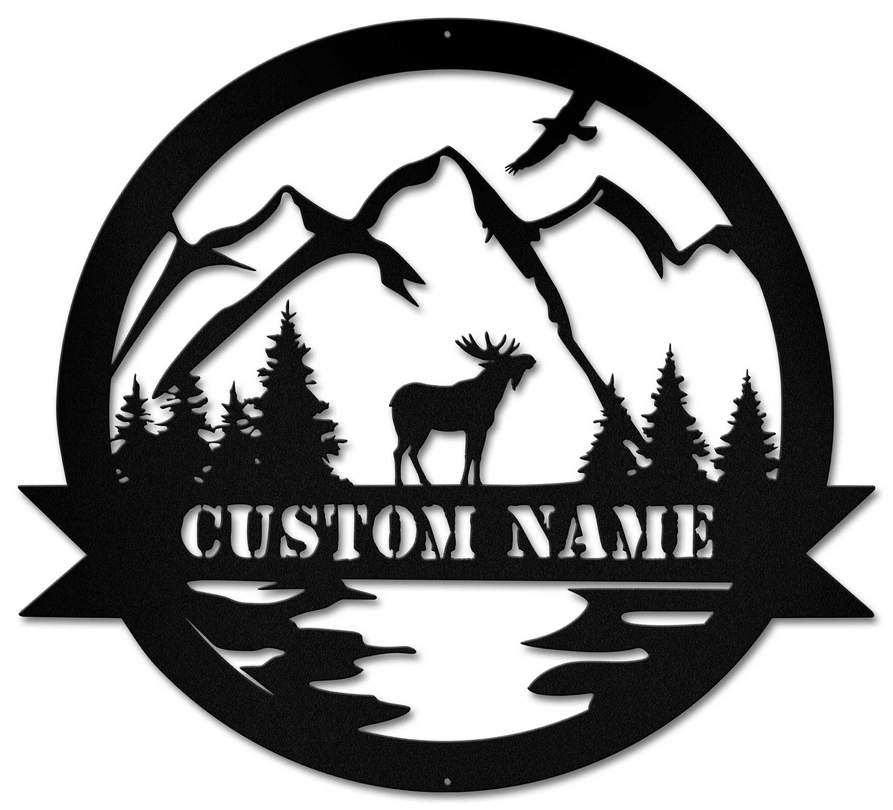 Alpine Moose Cutout - Personalized