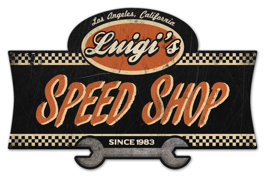 Speed Shop  46 x 30 Custom Shape - Personalized
