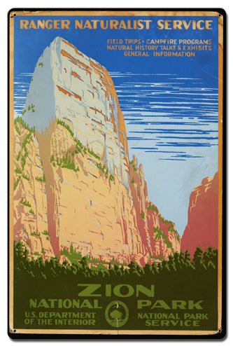 Zion National Park Vintage Sign