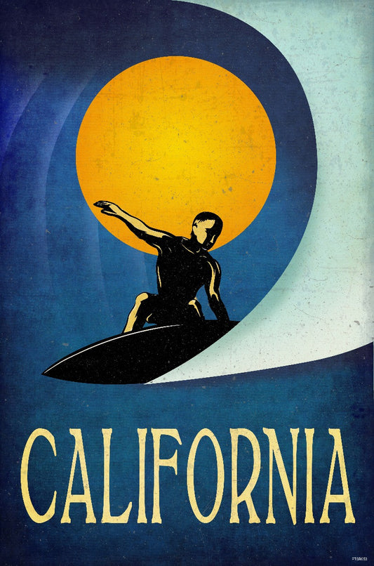 California Surfer Vintage Sign