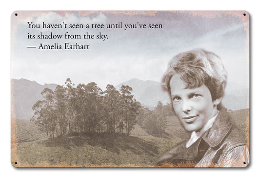 Earhart Tree Quote 18 x 12 Satin