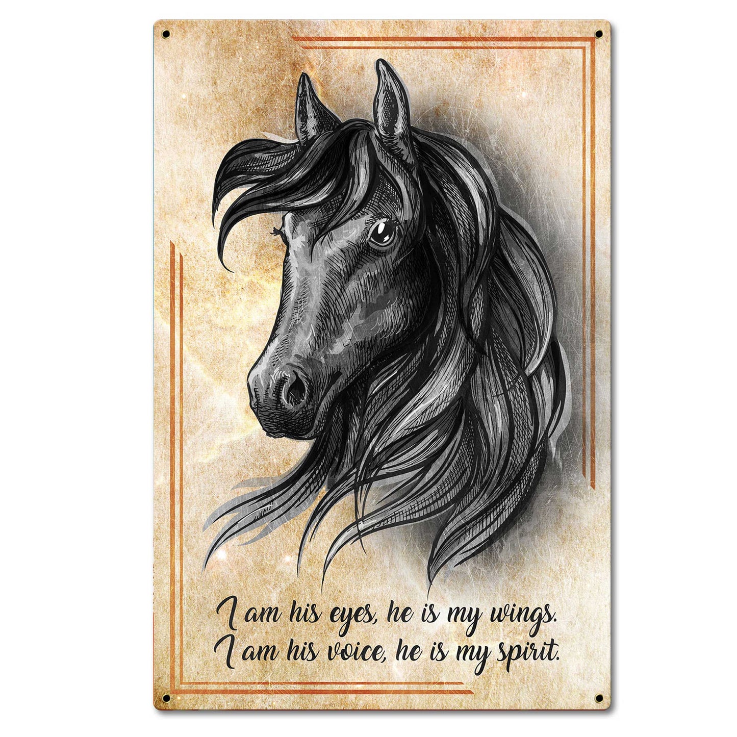 Horse Wing Spirit 16 x 24 Satin