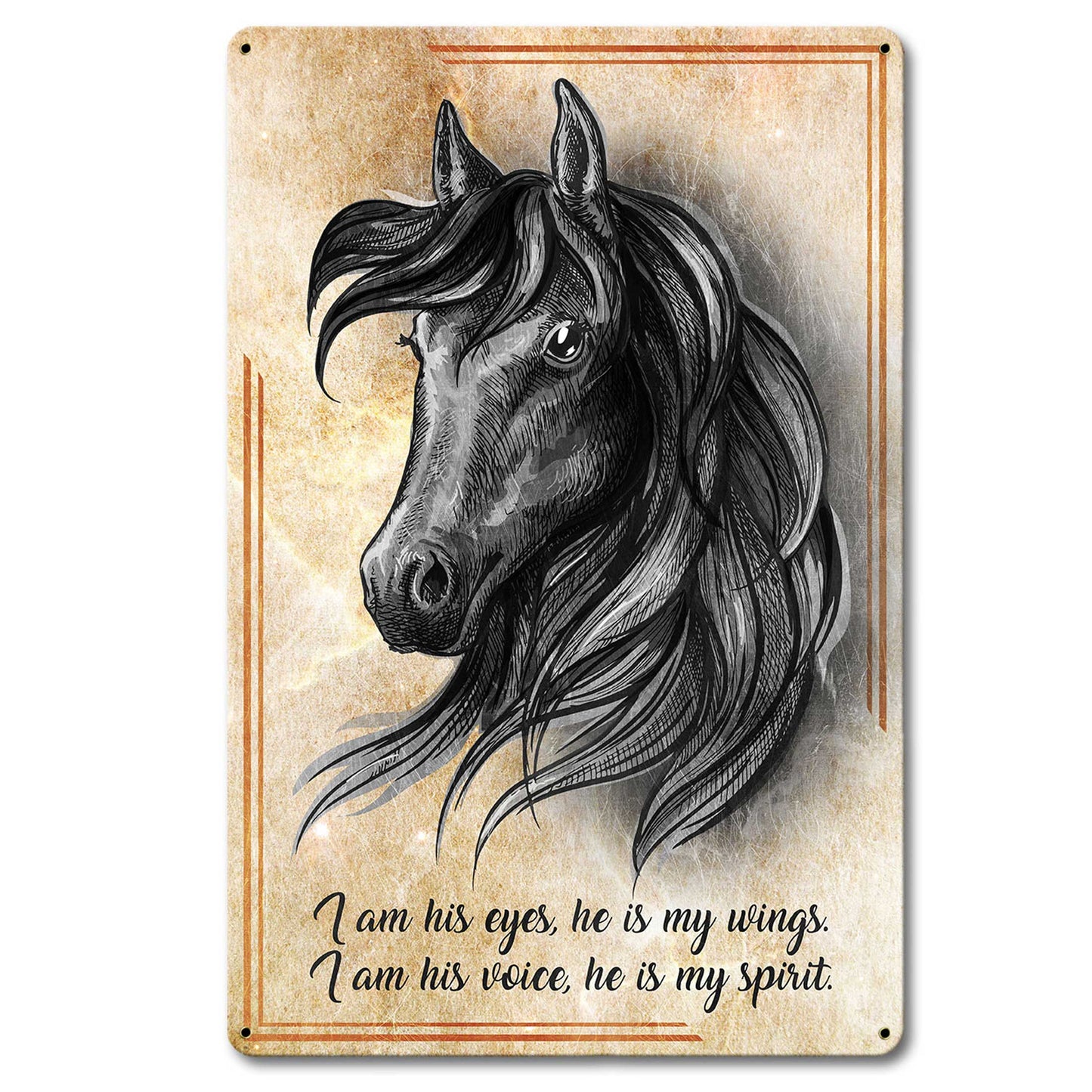 Horse Wing Spirit 12 x 18 Satin