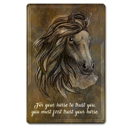 Horse Trust Dark 12 x 18 Satin