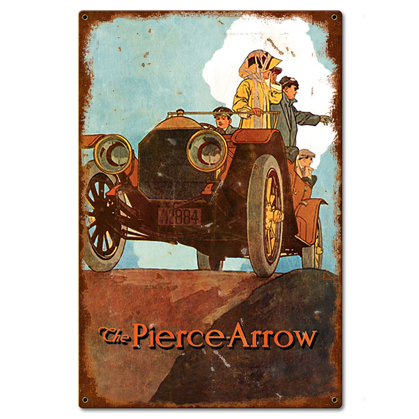 1920's Pierce Arrow Ad Vintage Metal Sign 16in X 24in