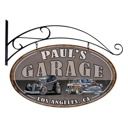 Garage Double Sided Metal Sign 24in X 14in