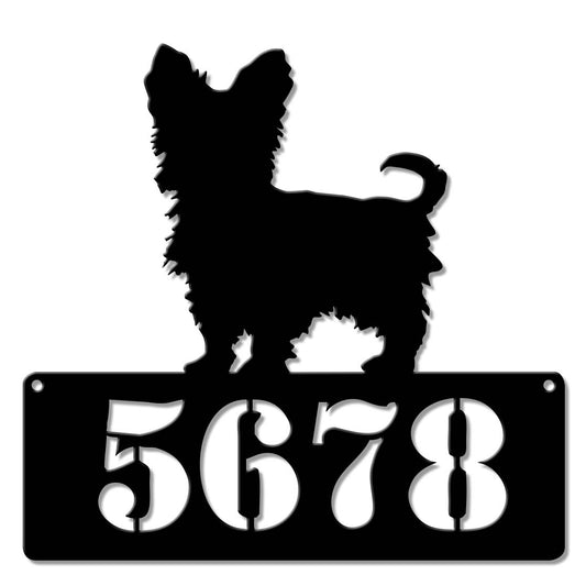 Yorkshire Terrier Address Sign  - Personalized