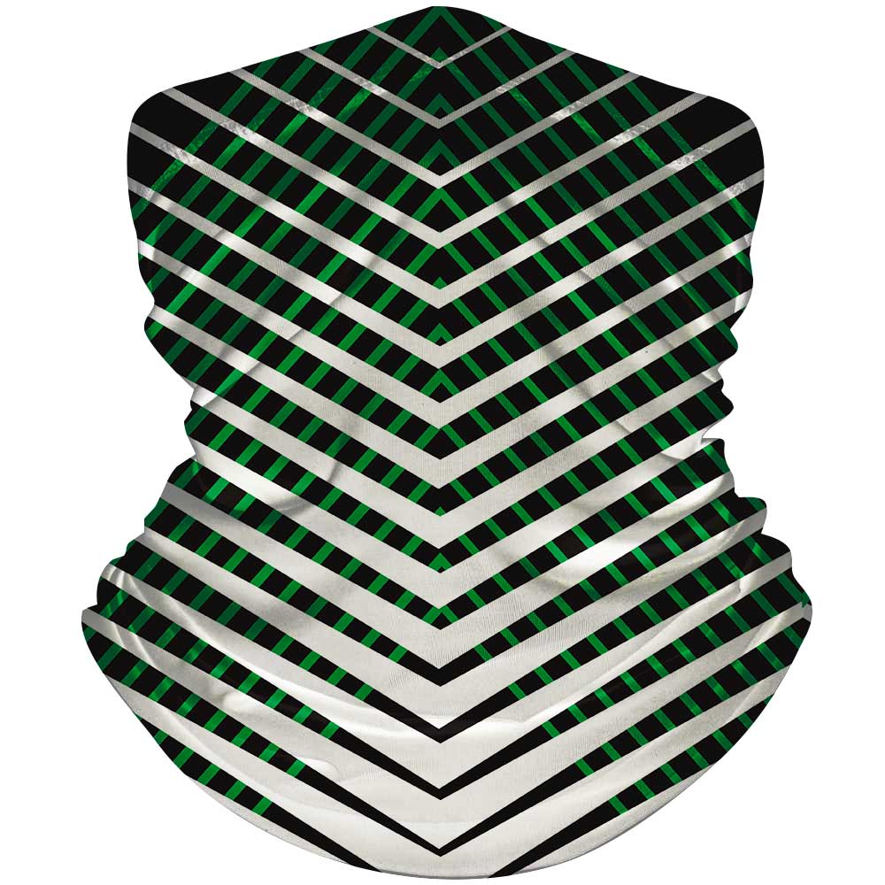 Black Green White Striped Gaiter