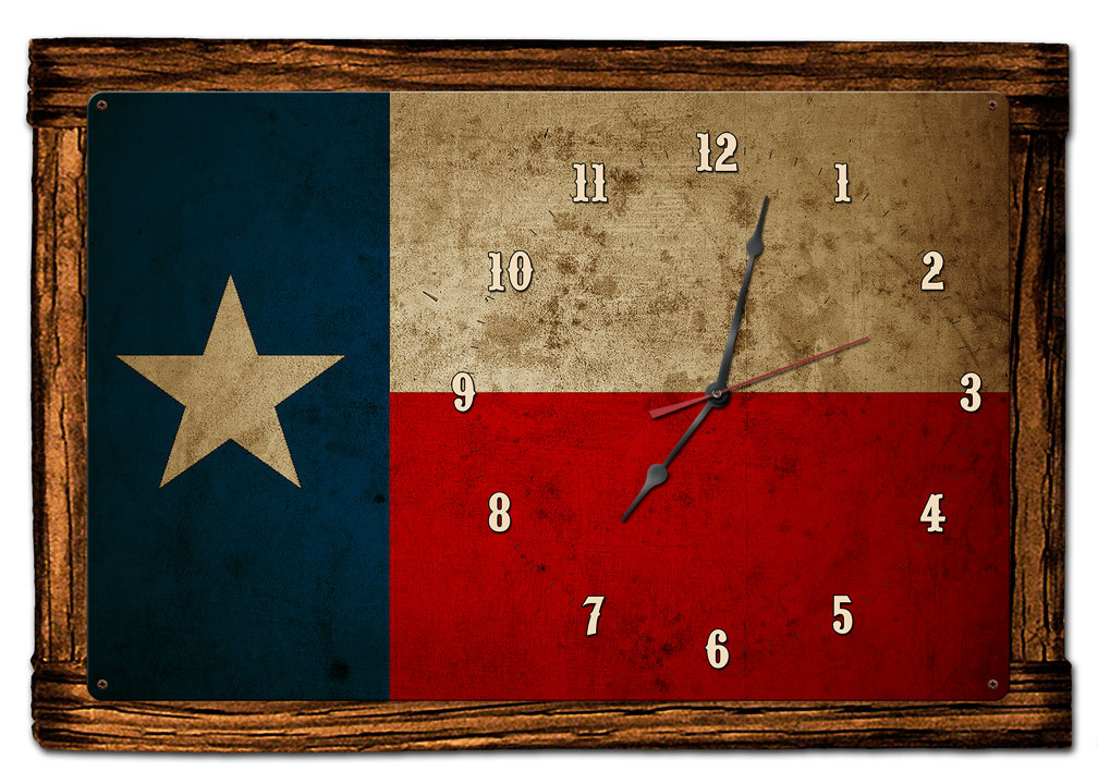 Texas Flag Clock