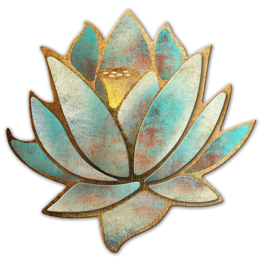 Blue Lotus 3-d 7 Pieces 24 x 24 3D