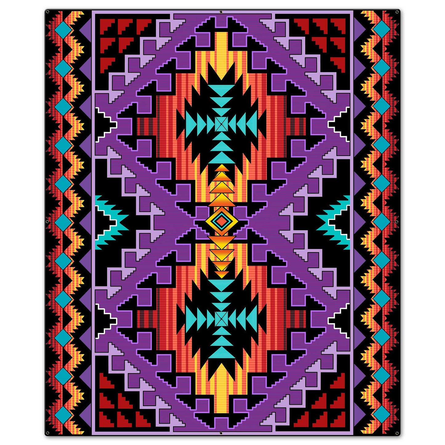 Indian Purple Blanket Look 40 x 48 Custom Shape