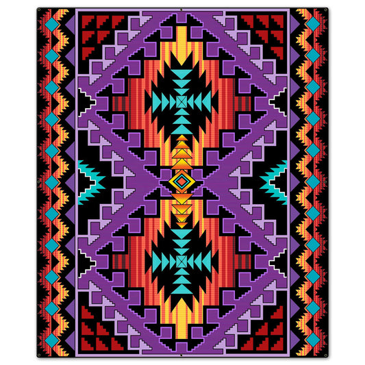 Indian Purple Blanket Look 40 x 48 Custom Shape