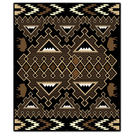 Brown Buffalo Blanket Look 40 x 48 Custom Shape
