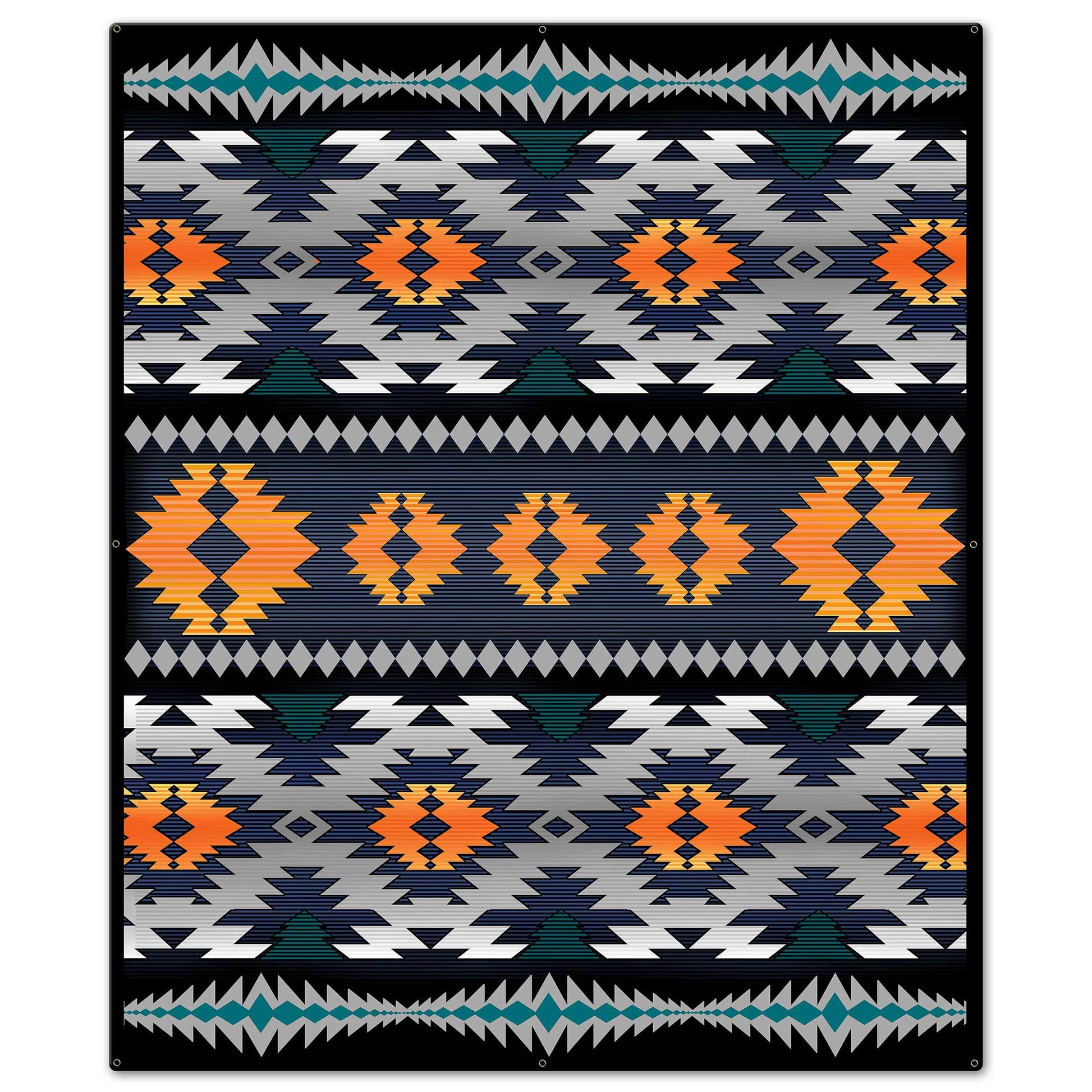 Orange Blanket Look 40 x 48 Custom Shape