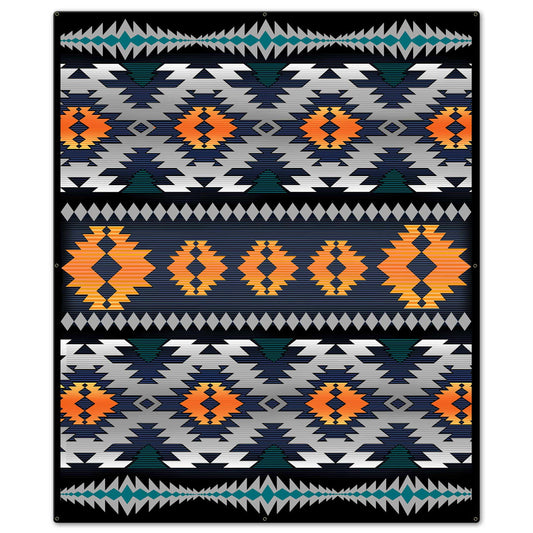 Orange Blanket Look 40 x 48 Custom Shape