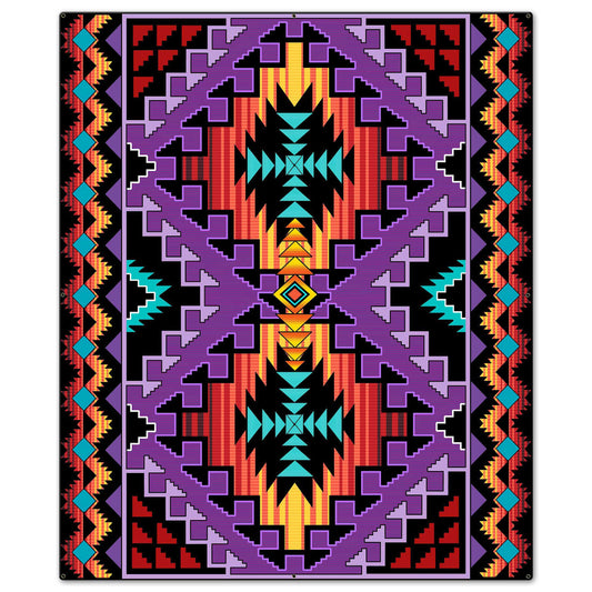 Indian Purple Blanket Look 30 x 36 Custom Shape