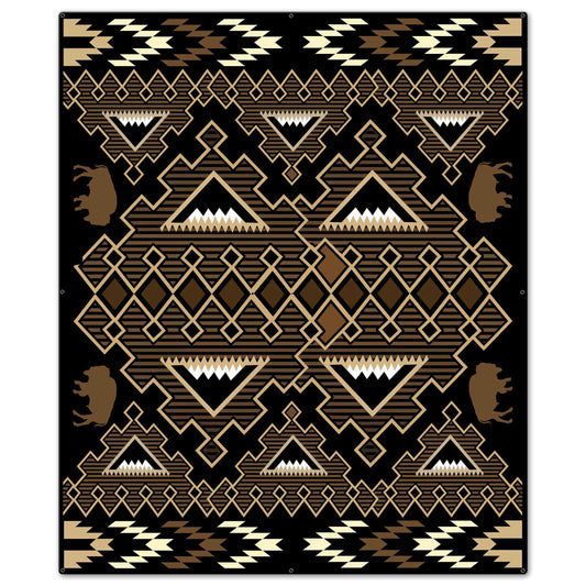 Brown Buffalo Blanket Look 30 x 36 Custom Shape