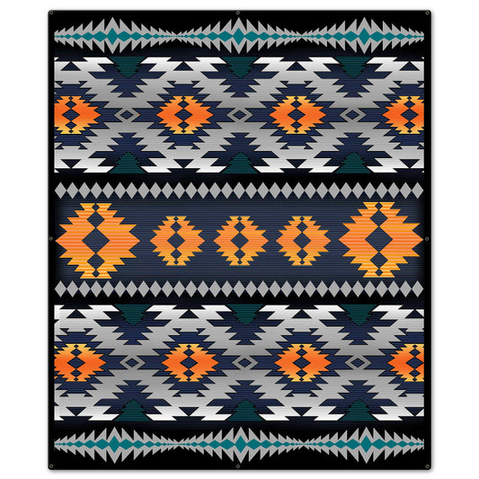 Orange Blanket Look 30 x 36 Custom Shape