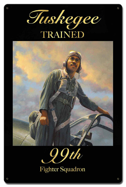 Tuskegee 99th Fighter Squadron 16 X 24 vintage metal sign