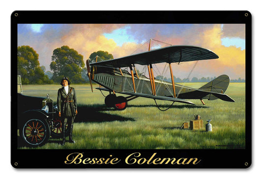 Bessie Coleman 18 X 12 vintage metal sign