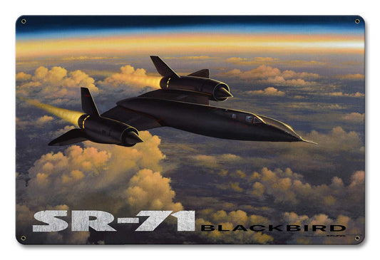 SR-71 Blackbird 18 X 12 vintage metal sign