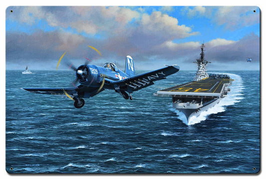 Corsair Launch 24 X 16 vintage metal sign