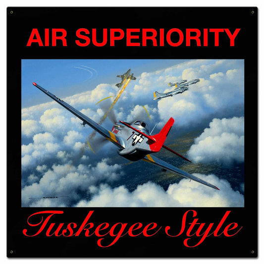 Tuskegee Style 24 X 24 vintage metal sign