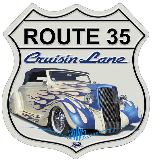 Route 35 Crusin' Lane 15 x 15 Custom Shape