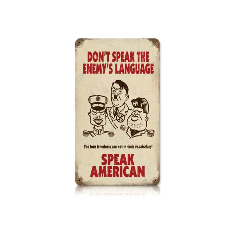 Speak American Vintage Sign