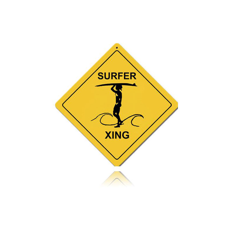 Surfer Xing Vintage Sign