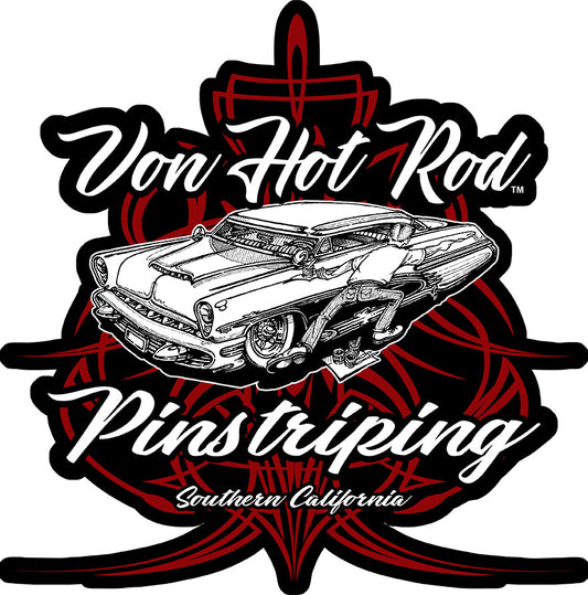 Von Hot Rod Pinstriping Metal Sign 12in X 12in