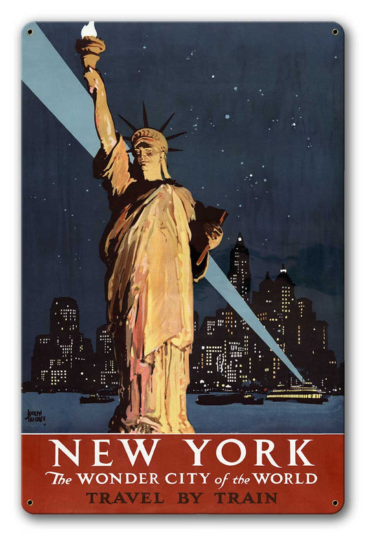 New York Wonder City Vintage Metal Sign